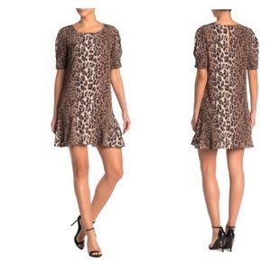 NWT Joie Angeni Leopard Print Satin Dress